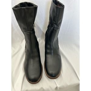 Franco Sarto Leather Round Toe Zarin Ankle Boots with Zipper Size 7